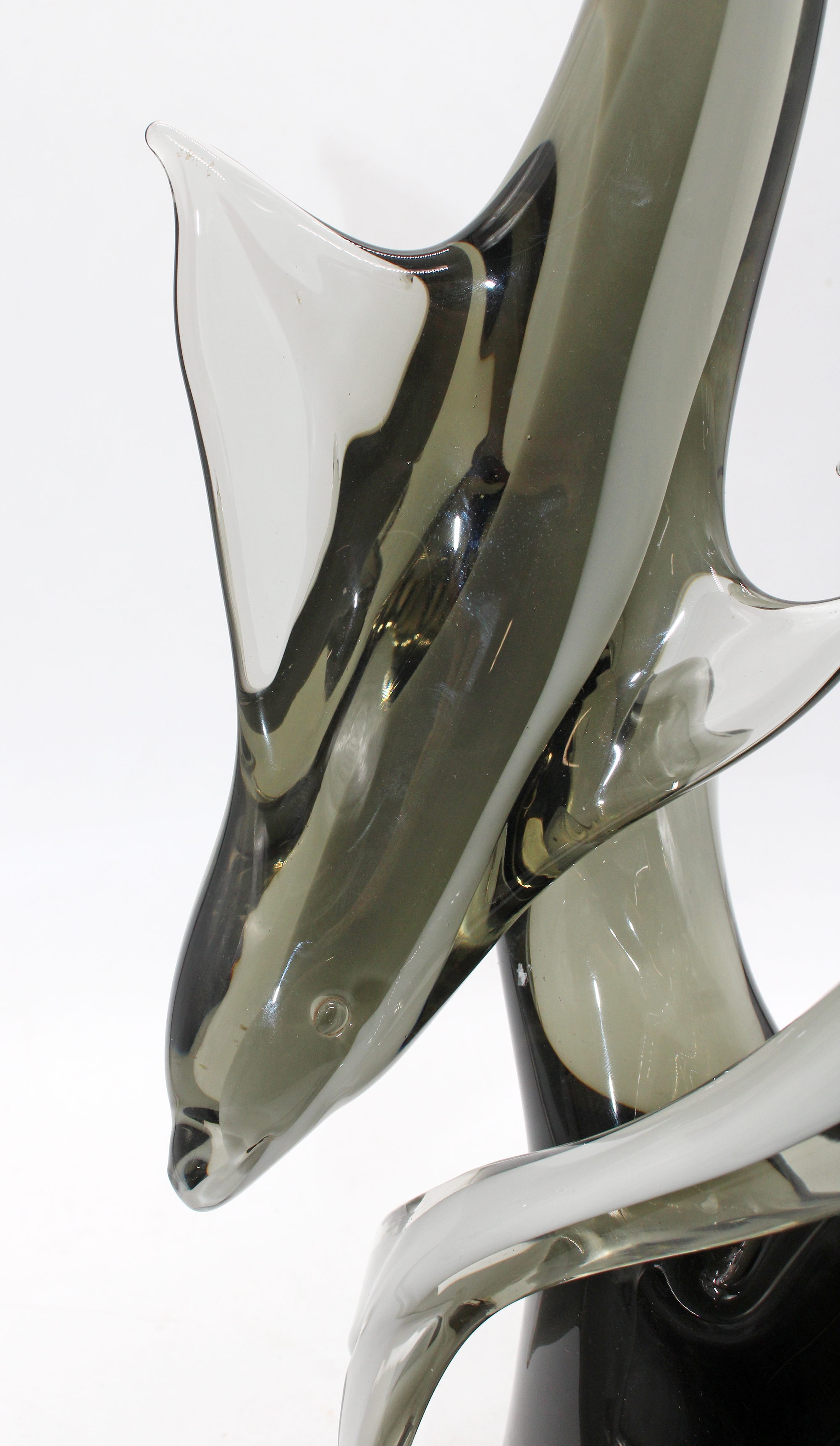 Elio Raffaeli | Large mid century Murano glass DOLPHINS sculpture ...