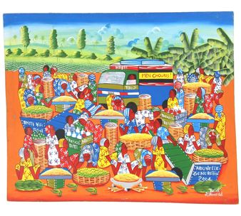 Scène de marché - Ronald Belot