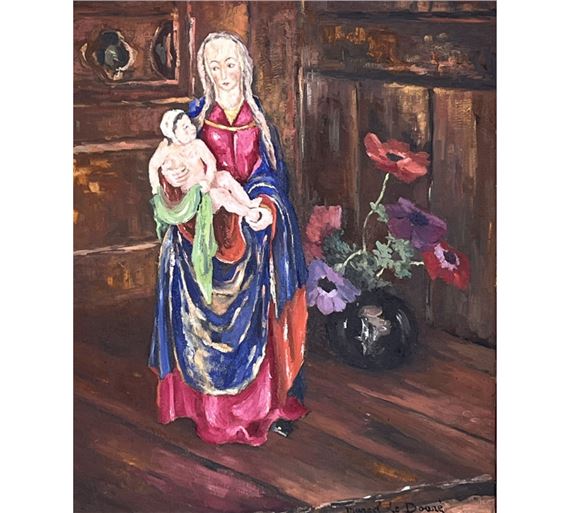 Vierge à l'Enfant au bouquet d'anémones by Marcel Le Doare