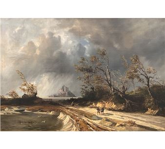 Paysage du Mont Saint-Michel, fin d'orage - Paul-Auguste Godfroy