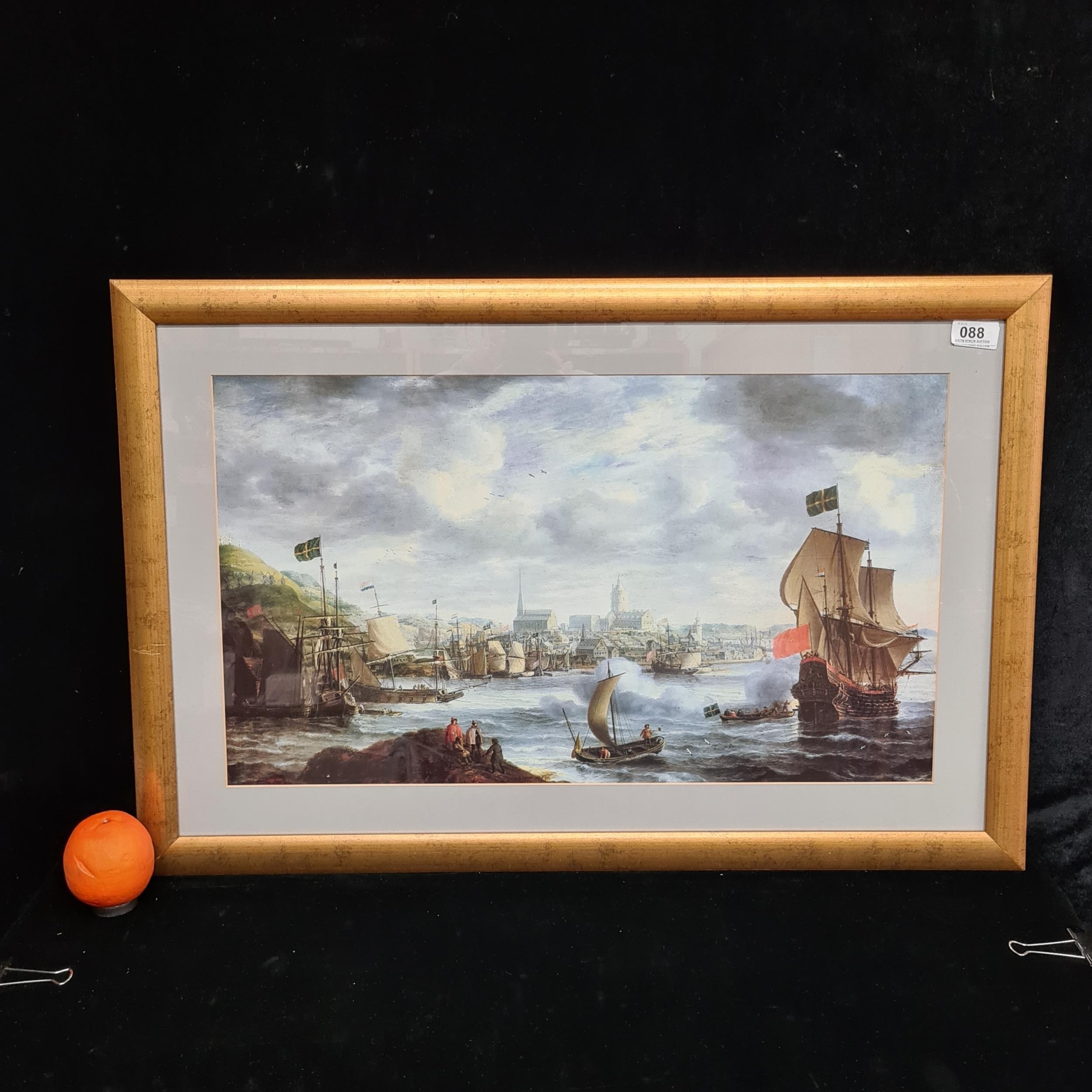 Artwork by Bonaventura Peeters I, Harbour of Stockholm, Made of Print