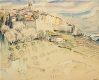 City overlooking the countryside - Georges Gaudion