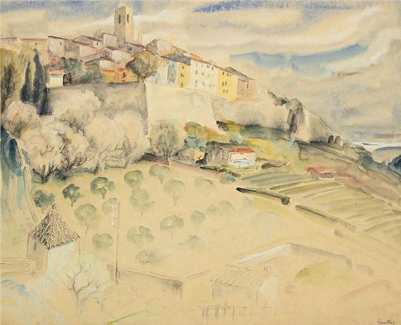 City overlooking the countryside - Georges Gaudion