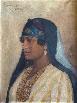 Portrait of a young woman, probably Egyptian - Berthe de Meuse
