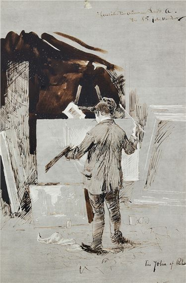 John Kindborg i sin ateljé