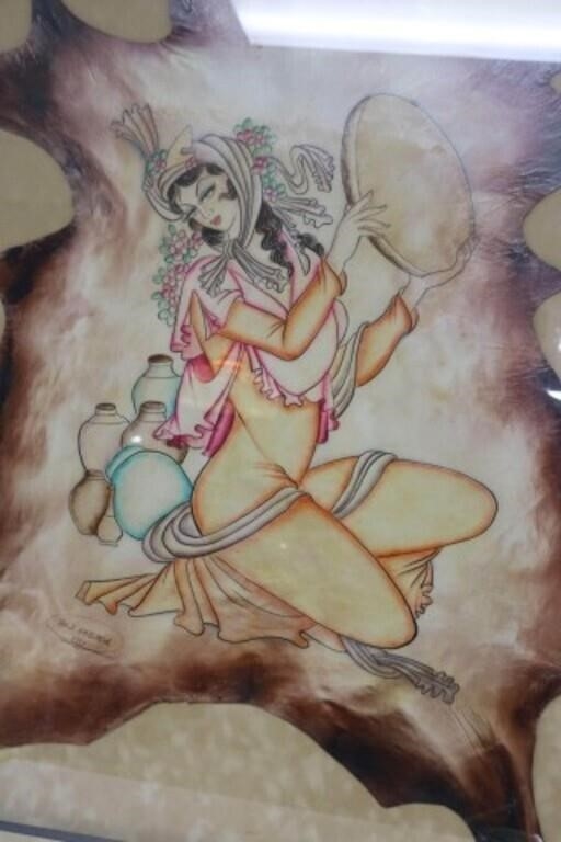 Artwork by Paria Amidimehr, JUGS, Made of Persian Painting On Hide