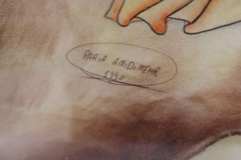 Artwork by Paria Amidimehr, JUGS, Made of Persian Painting On Hide