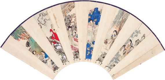 Twelve Beauties by Xu Cao, dated 1928