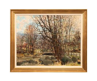 Untitled - Creek Landscape in Winter - Bogomir Bogdanovic