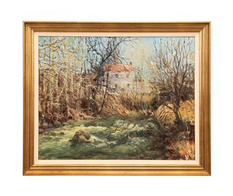 Untitled - Landscape with Farmhouse - Bogomir Bogdanovic