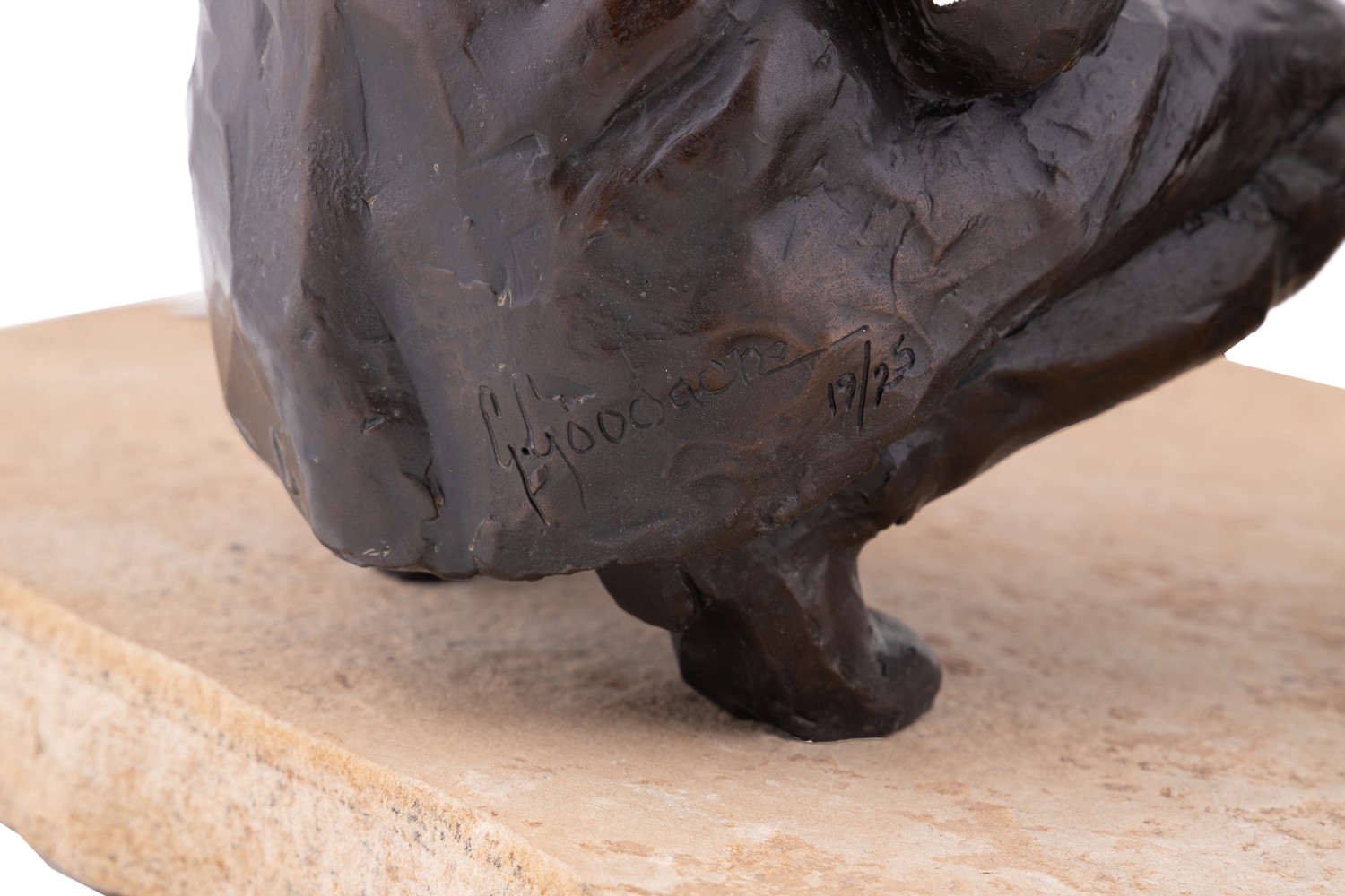 Artwork by Glenna Goodacre, White Man's Peace Pipe, Made of Patinated Bronze