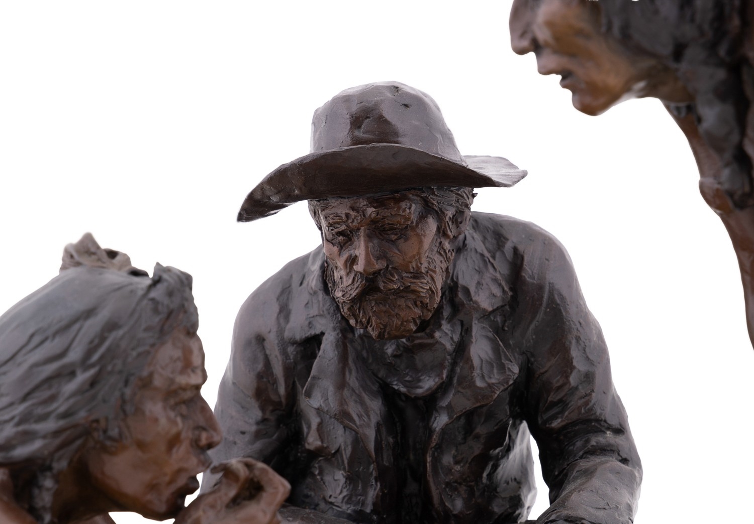 Artwork by Glenna Goodacre, White Man's Peace Pipe, Made of Patinated Bronze