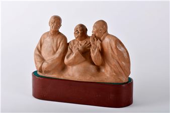 Three oriental men talking - Gaston Hauchecorne