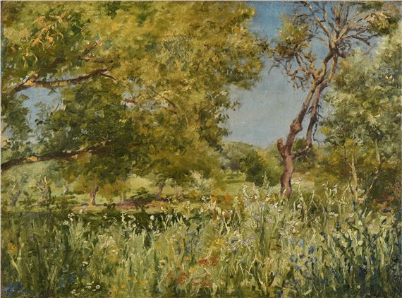 A countryside landscape by António Manuel da Saúde