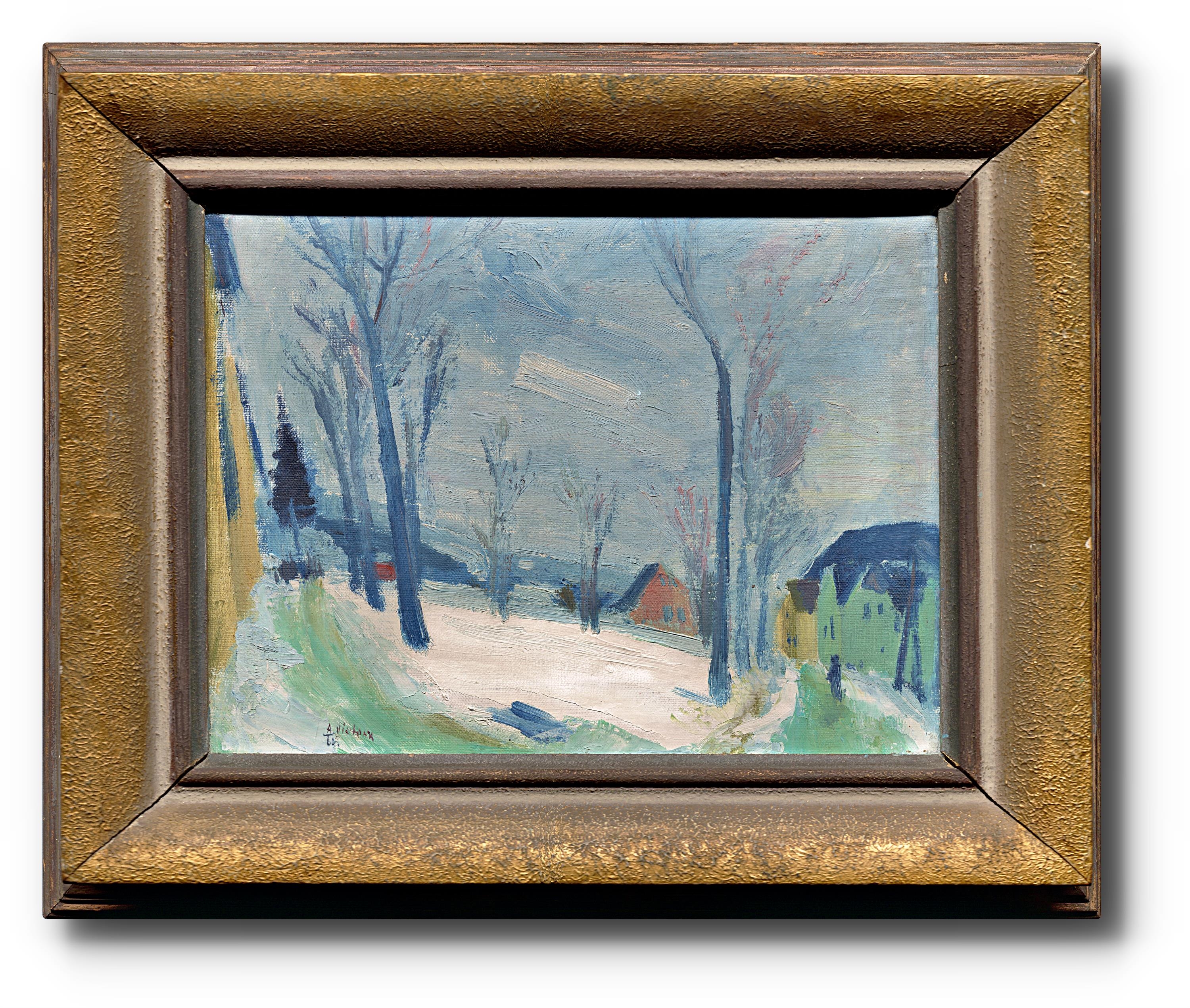 Artwork by Antonín Viktorín, Zimní nálada, Made of oil on canvas