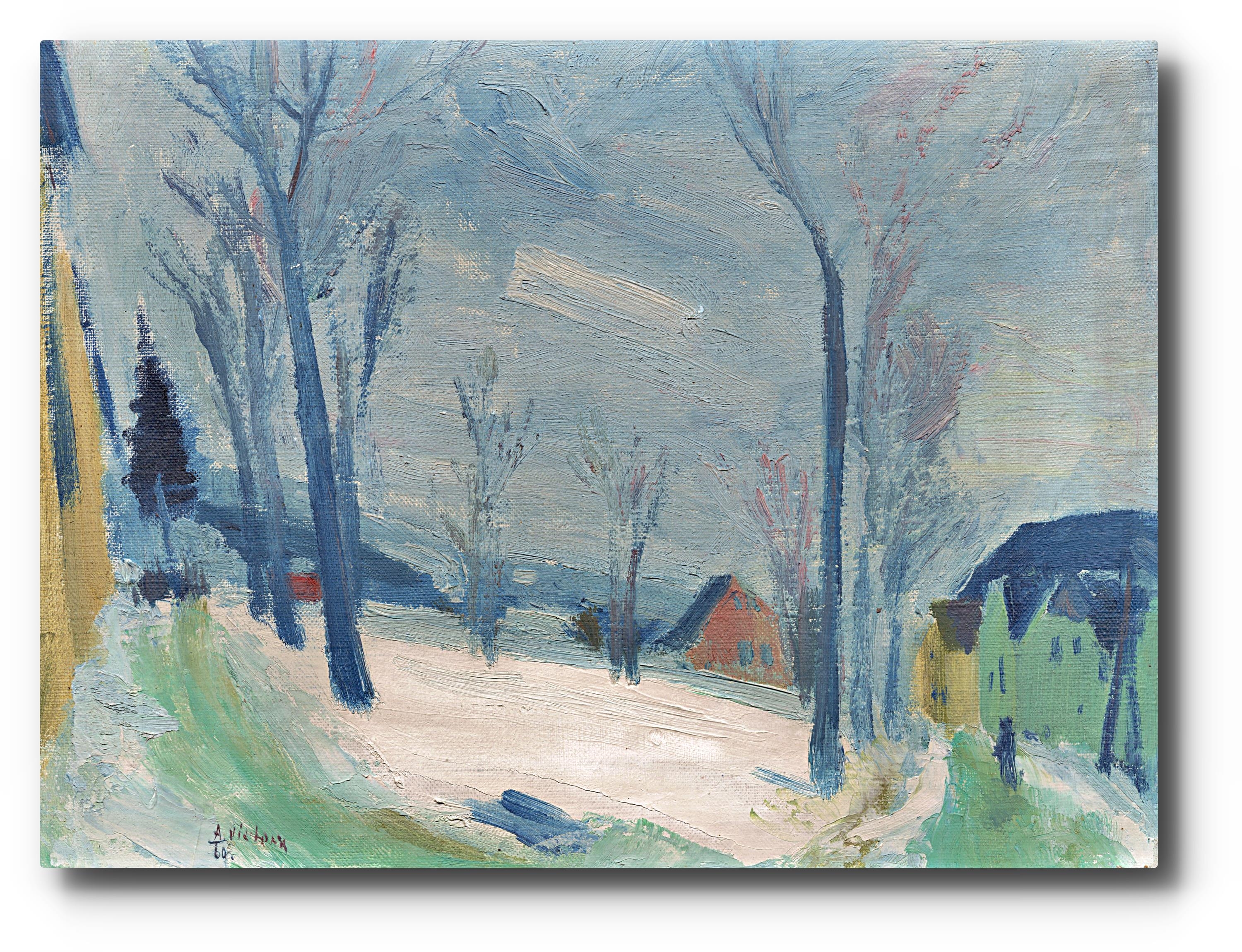 Artwork by Antonín Viktorín, Zimní nálada, Made of oil on canvas