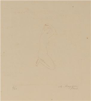 Kniender Akt - Moissey Kogan