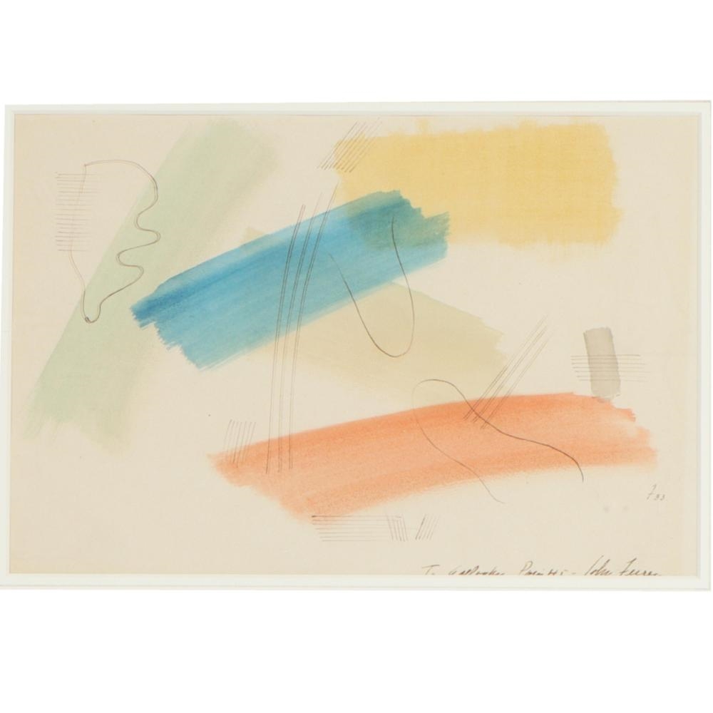 Artwork by John Ferren, abstract, Made of Watercolor And Ink On Paper
