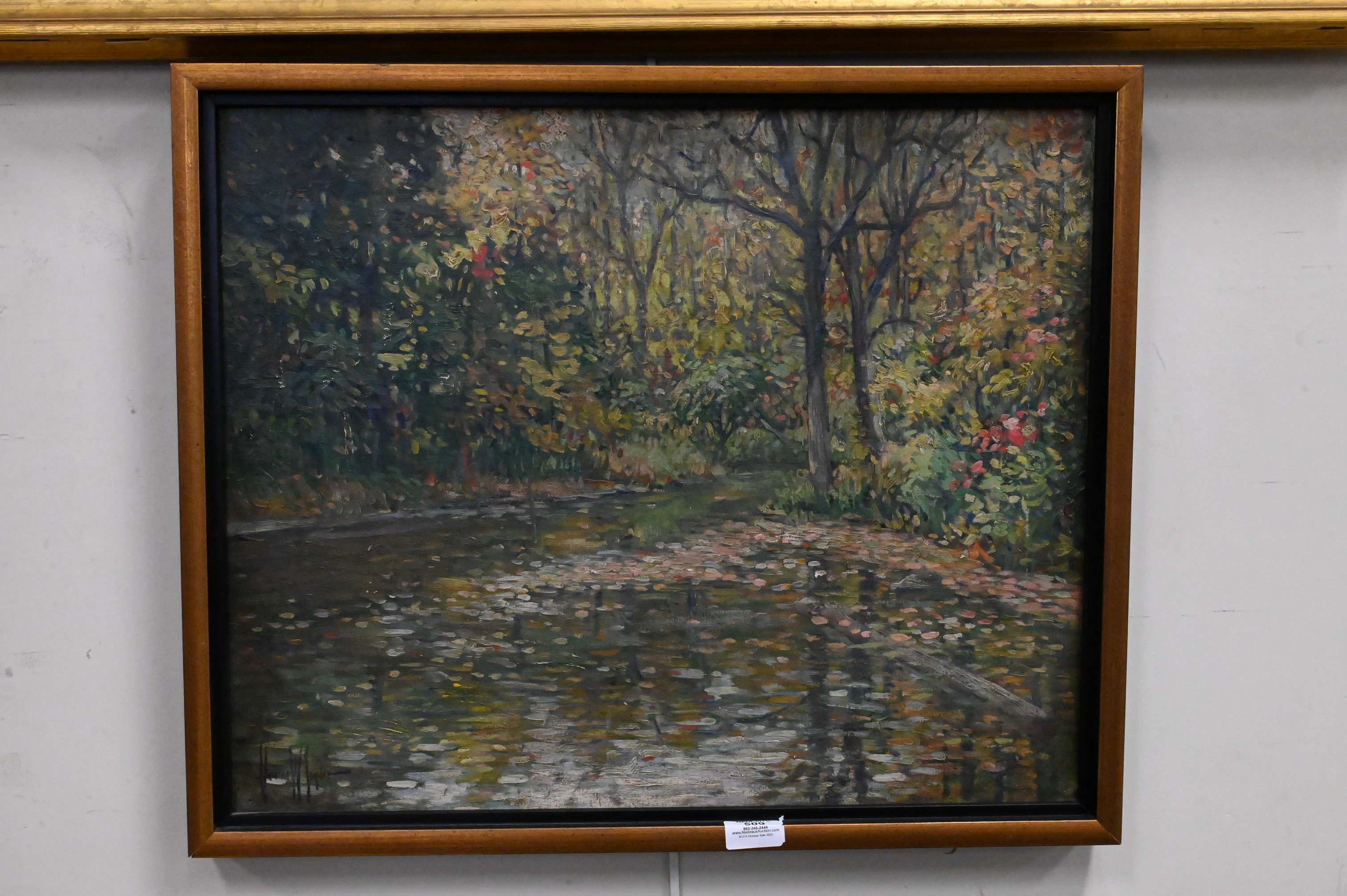 Artwork by Clarence W. Snyder, Autumn River Landscape, Made of Oil On Canvas