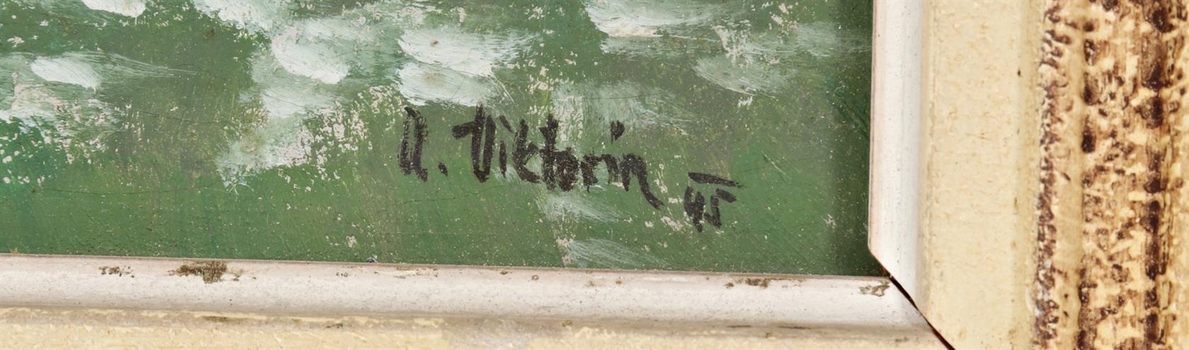 Artwork by Antonín Viktorín, První sníh, Made of Olej Na Překližce