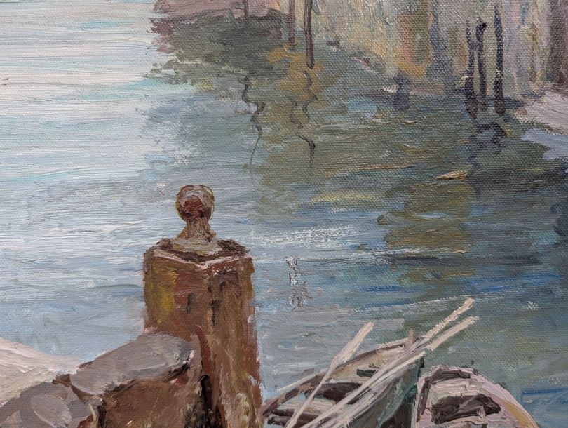 Artwork by Leo Fontan, Escape on Lake Como, Made of Oil On Canvas