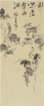 Grapes and squirrels - Kishida Ryusei