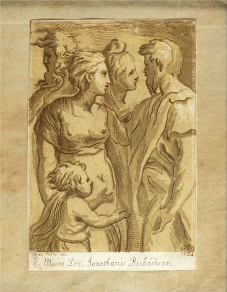 Stehende Männer, Frauen und ein Kind by Parmigianino