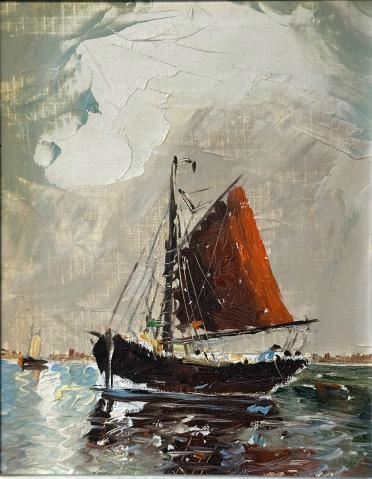 Fischerboot im Juister Wattenmeer by Rolf Mindermann