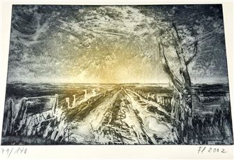 Weg mit Sonnenaufgang - Friedrich Stork