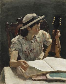 Girl with a mandolin - Manjiro Terauchi