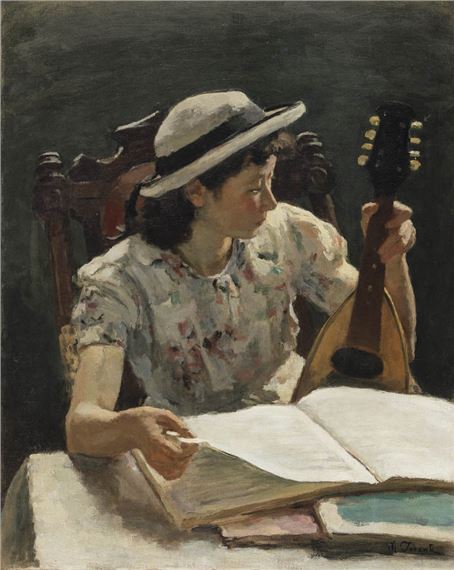 Girl with a mandolin - Manjiro Terauchi