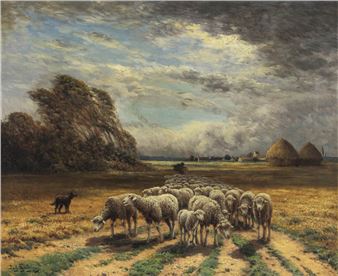 Le grand troupeau plaine de l'Angélus à Barbizon - Paul Chaigneau