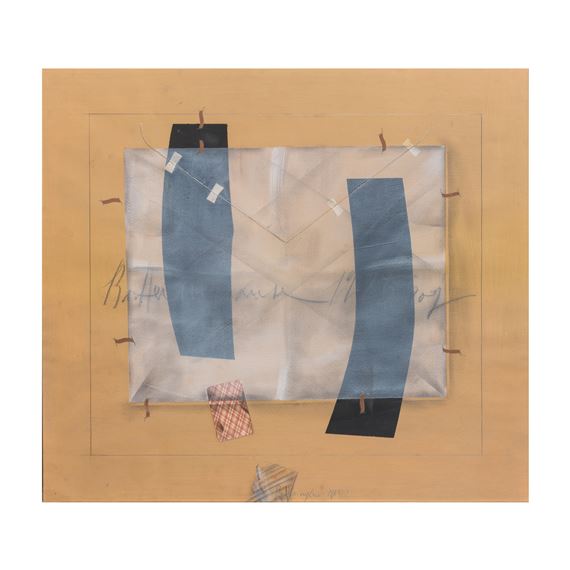 Composition avec papier calque/ Composition with tracing paper by Vladimir Nikolaevich Nemukhin, 1985