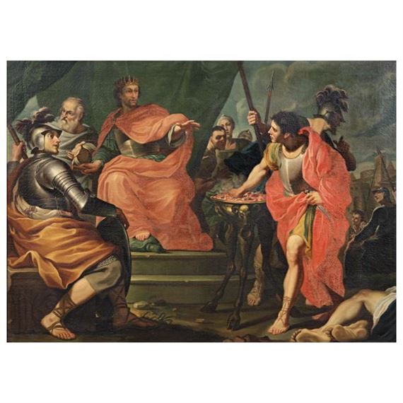 MUZIO SCEVOLA BEFORE KING PORSENNA - Antonio Gionima