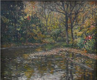 Autumn River Landscape - Clarence W. Snyder