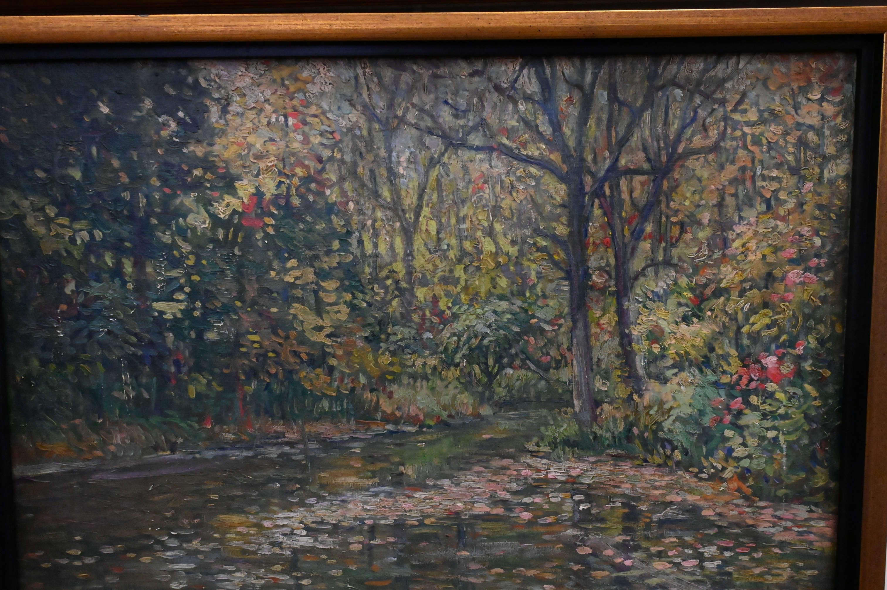 Artwork by Clarence W. Snyder, Autumn River Landscape, Made of Oil On Canvas