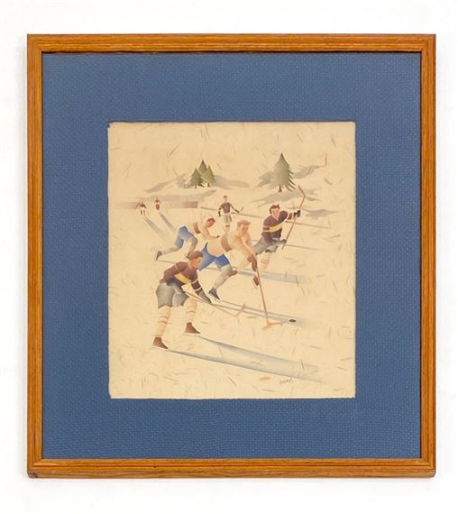 Andy Warhol | C. 1940S AIRBRUSH PAINTING HOCKEY PLAYERS (Circa 1940s ...