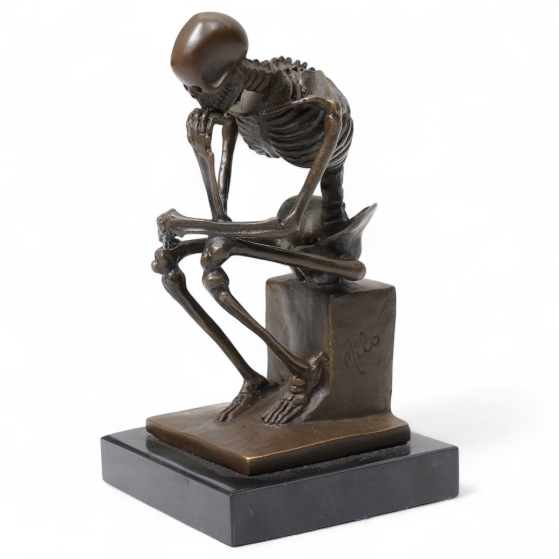 Artwork by Miguel Fernando López (Milo), The Thinker, Made of Bronze