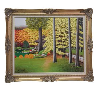 Mixed Media Japanese Landscape - Key Sato