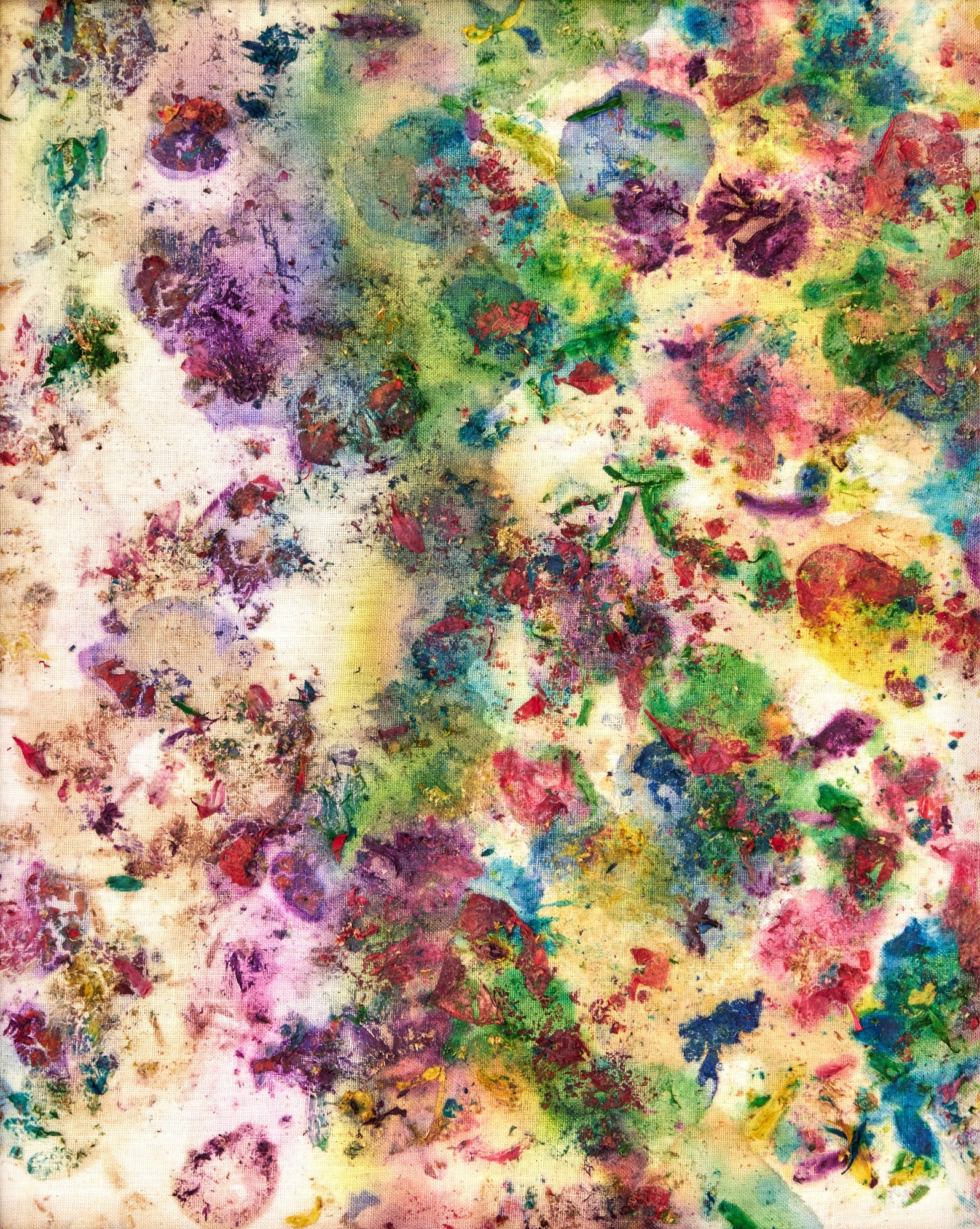 Artwork by Dan Colen, Wake Up Screaming, Made of linen