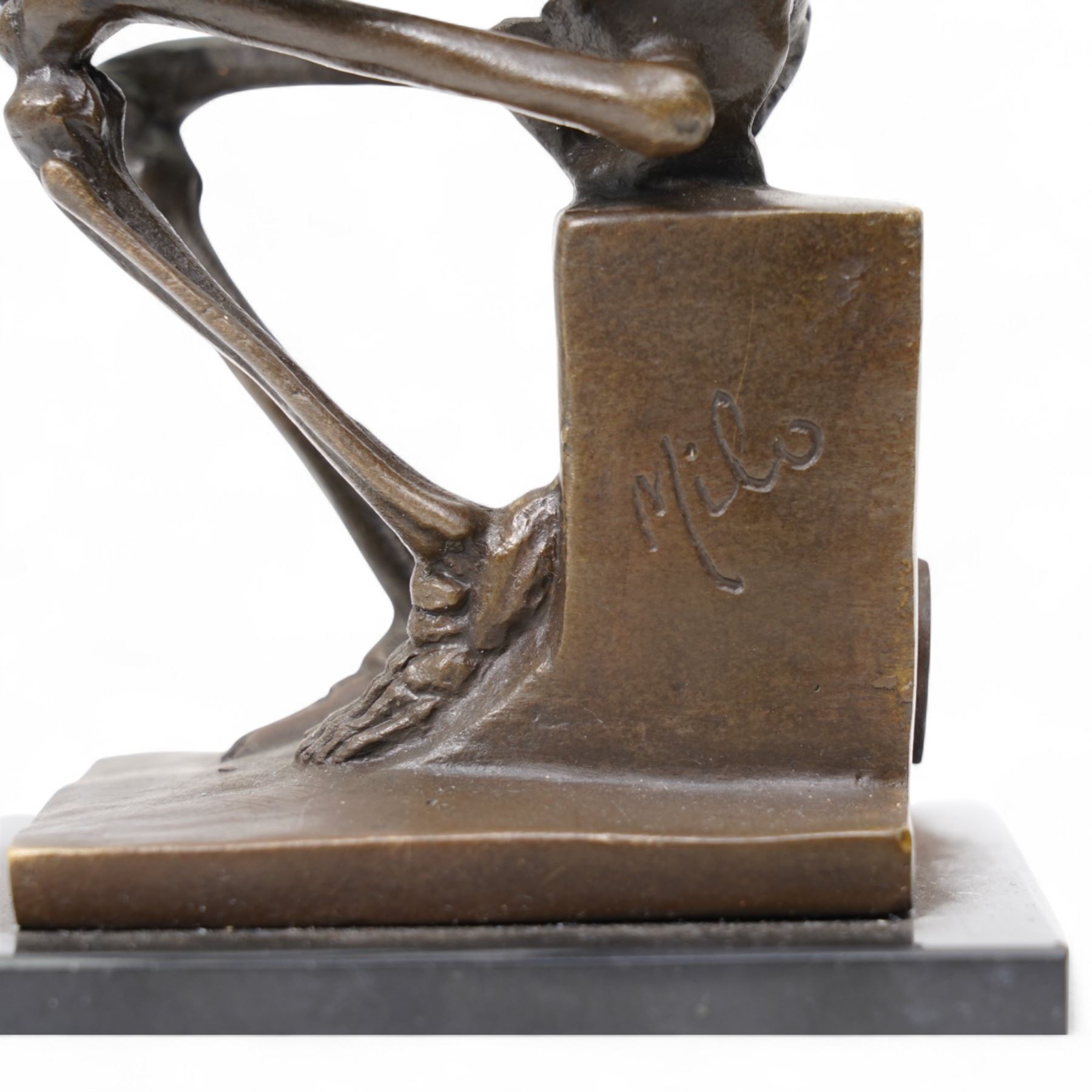Artwork by Miguel Fernando López (Milo), The Thinker, Made of Bronze