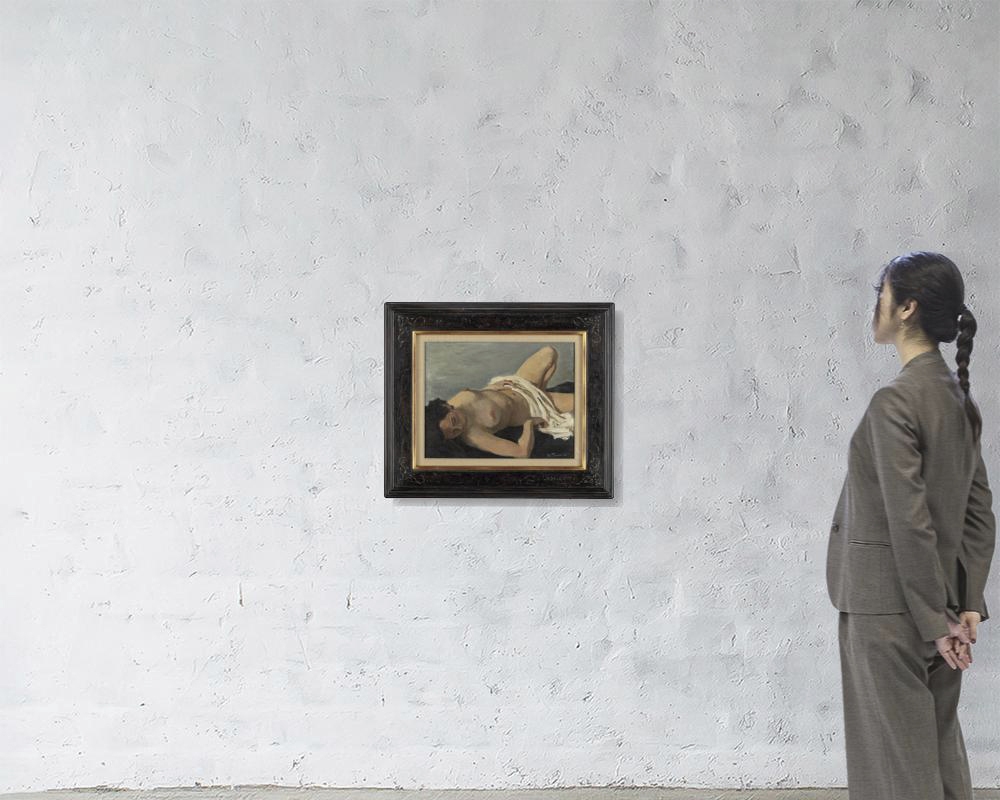 Artwork by Manjiro Terauchi, Nude, Made of oil on canvas