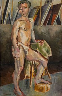 Self Portrait in Studio - Forrest Bess