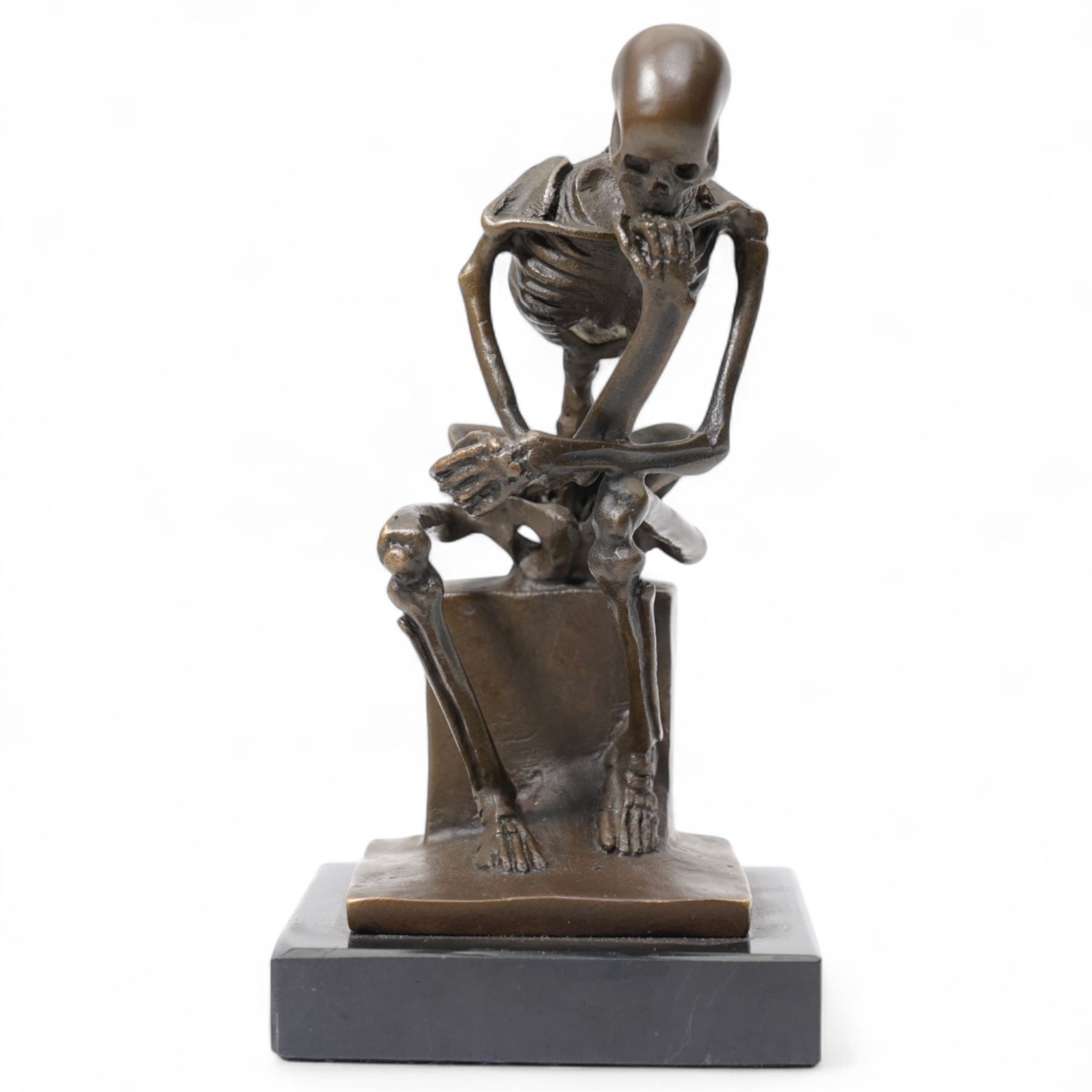 Artwork by Miguel Fernando López (Milo), The Thinker, Made of Bronze