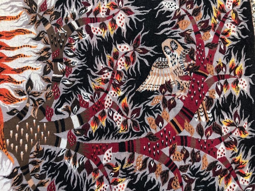 Artwork by Michèle Ray, Day and Night, Made of Large printed mechanical tapestry