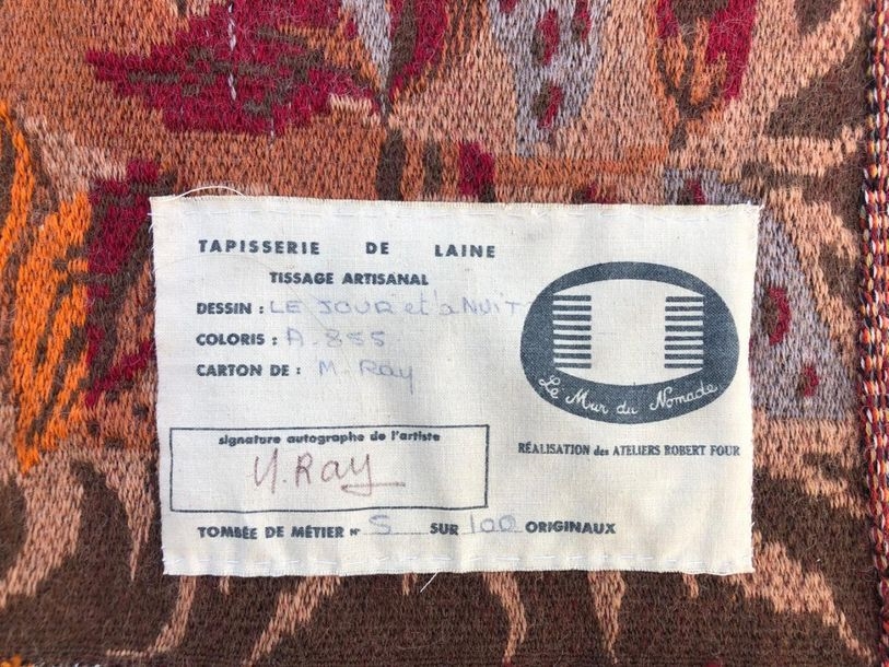 Artwork by Michèle Ray, Day and Night, Made of Large printed mechanical tapestry