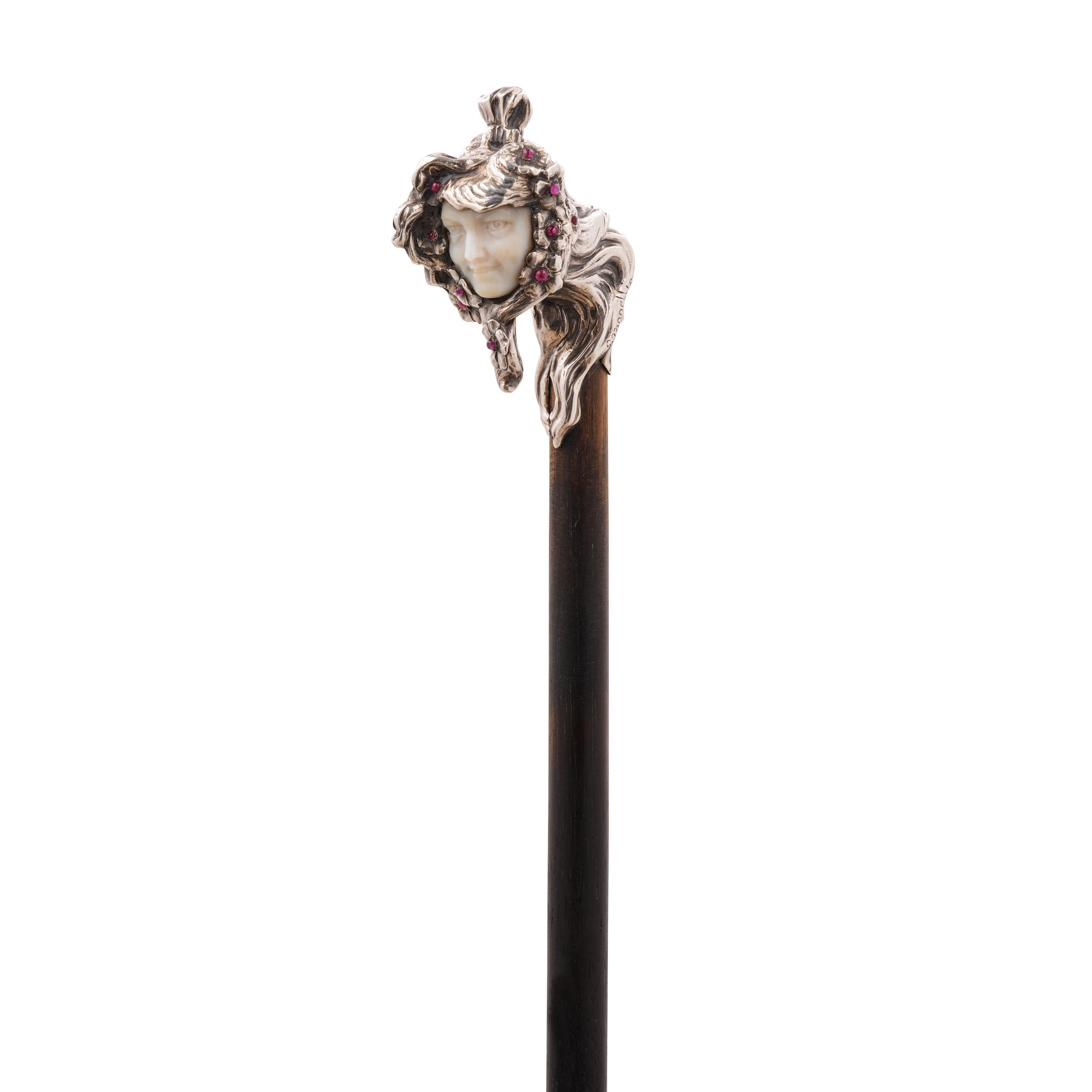 Georges Tonnelier | A FRENCH ART NOUVEAU RUBY INSET CARVED CHALCEDONY ...