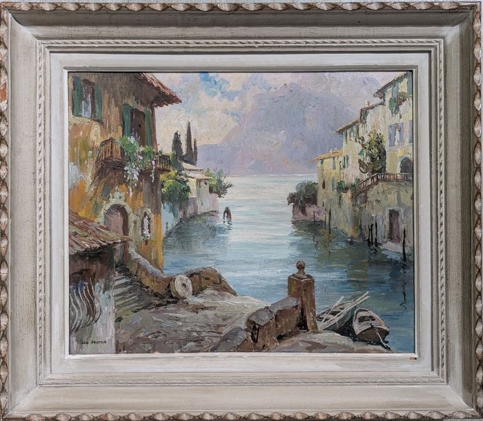 Artwork by Leo Fontan, Escape on Lake Como, Made of Oil On Canvas