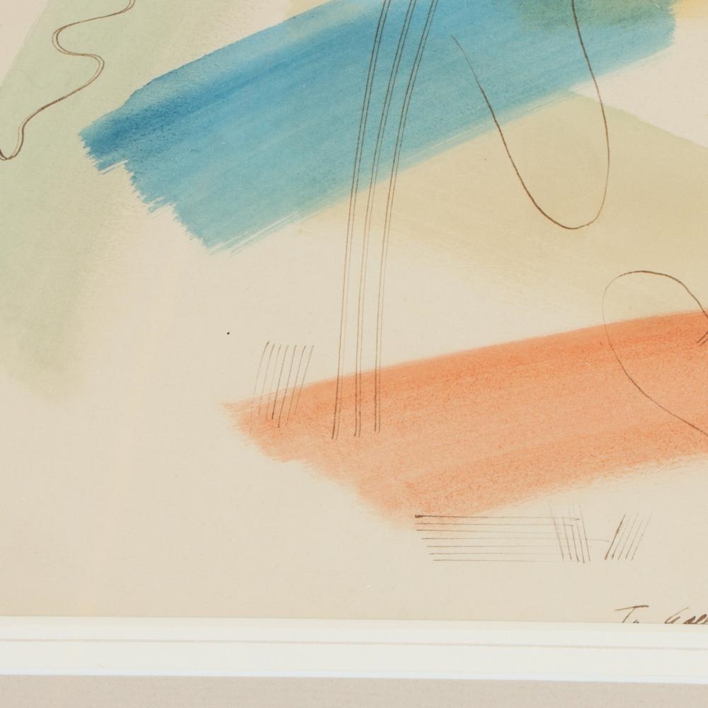 Artwork by John Ferren, abstract, Made of Watercolor And Ink On Paper