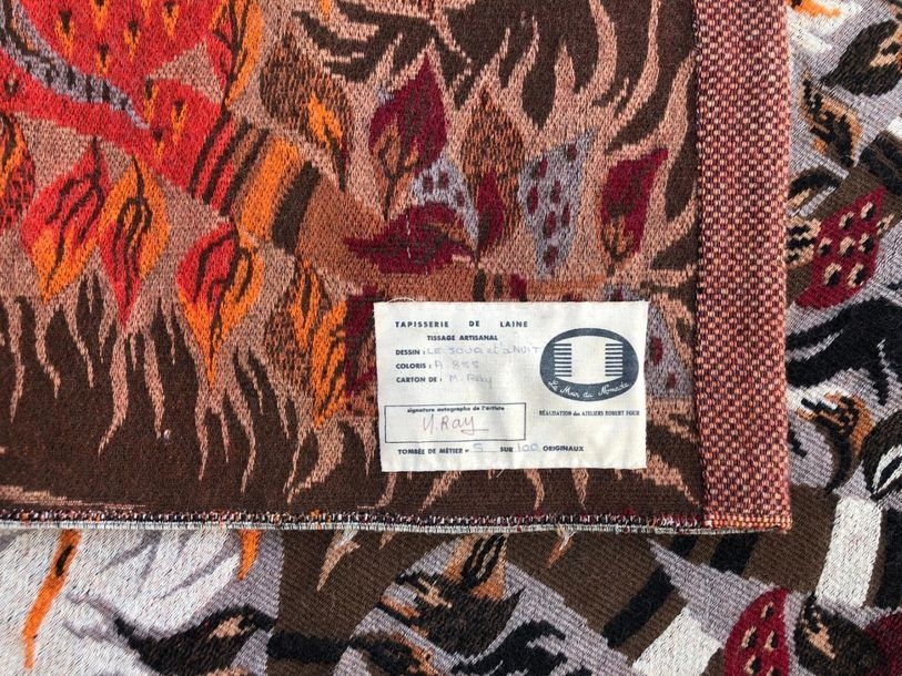 Artwork by Michèle Ray, Day and Night, Made of Large printed mechanical tapestry